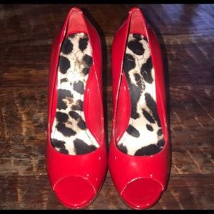 Jessica Simpson Red Patton Platform